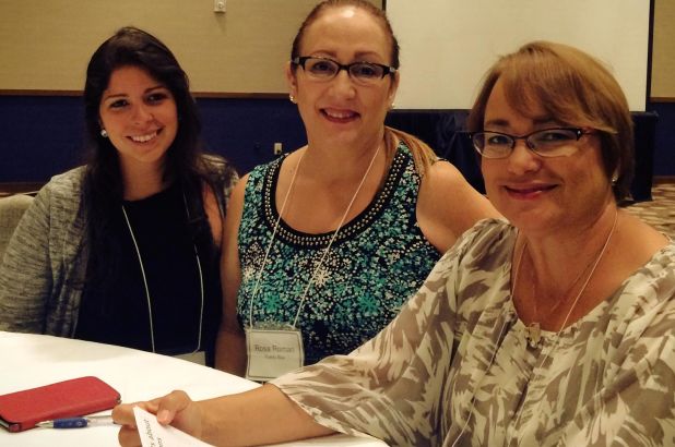 Dra. Canny Bellido, Dra. Rosa Román y la Srta. Ivanisse Ortiz en el Entrenamiento Anual 2015 del Proyecto mNET