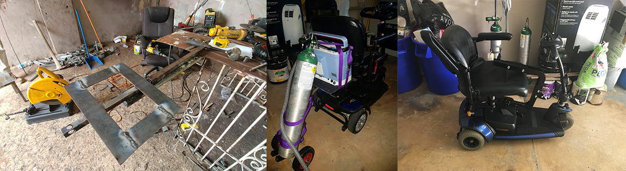 Making the Difference: Design and Construction of Removable Oxygen Tank and Respirator Adapter for Scooter Wheelchairs (Slideshow image)