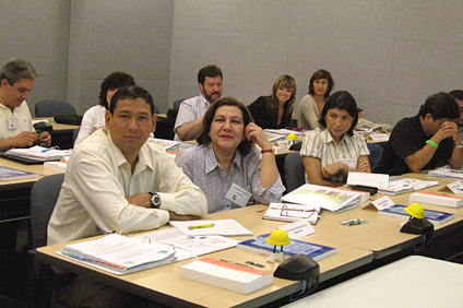 Oficiales latinoamericanos que participaron en el curso