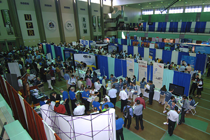 The career fair took place at the Rafael A. Mangual Coliseum.