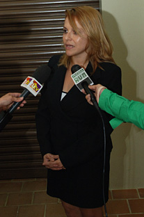Doctor Alexandra Medina-Borja, coordinator of the meeting.