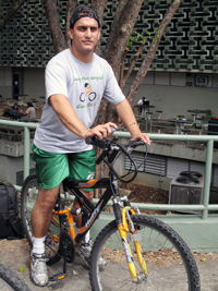 Axel Omar Ramírez Madera, estudiante de maestría en Agronomía, es el gestor de la iniciativa para fomentar el ciclismo.