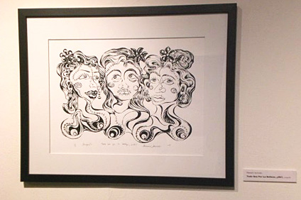 The silkscreen by Damaris Acevedo, Todo sea por la belleza ok?, which criticizes the standards of beauty imposed by society, was one of the three winners.