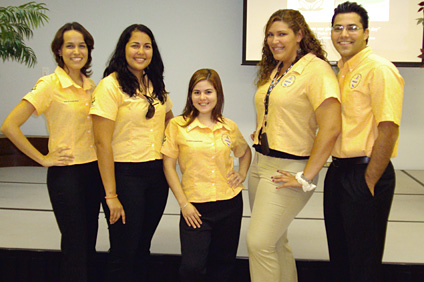 Officers of the PRW&EA student chapter: María de Lourdes Irizarry, Laura Rodríguez, Valerie Rodríguez, Diana Martínez and Héctor Camareno.