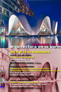 Cartel diseñado con motivo de la celebración de la Semana de la Arquitectura en el RUM.