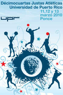 Afiche oficial de las Justas de la UPR.