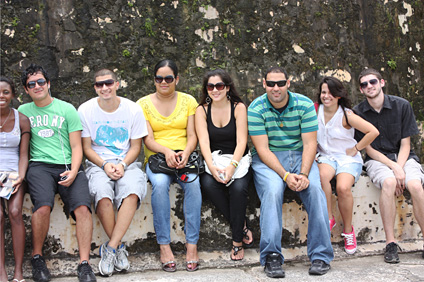 El grupo hizo un recorrido de todo un día por el Viejo San Juan.
