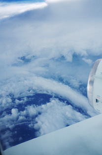 Impresionante vista del Huracán Earl tomada desde el avión caza huracanes de la NOAA.