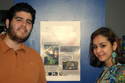 Daryl Sánchez y Derly Pérez, estudiantes coordinadores de Cinematheque este año.