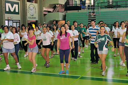 La misión principal de la actividad fue involucrar a los colegiales en actividad física de una forma divertida.