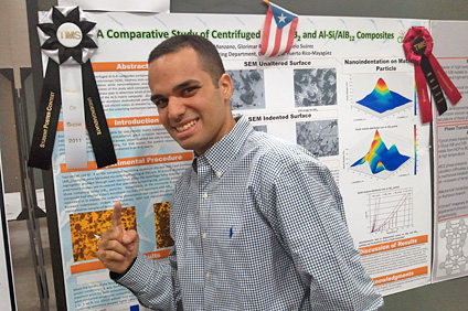 El estudiante Roberto José Manzano recibió dos importantes premios durante la conferencia anual de TMS.
