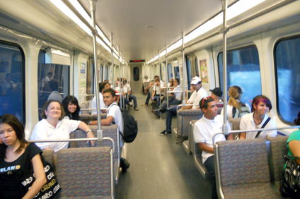 En la agenda no podía faltar un paseo en el Tren Urbano, uno de los sistemas de transportación que muchos conocieron por primera vez.