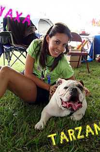 El simpático bulldog era siempre mimado por todos los estudiantes.