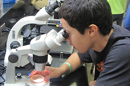Orlando Luciano durante el taller de nematología.