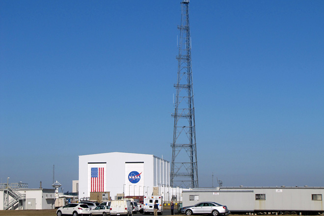 El <em>Horizontal Integration Facility</em>, donde se est&aacute; desarrollando el cohete <em>Antares</em>.<br>Suministrada