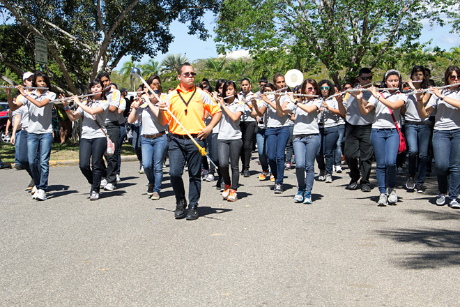 Por primera vez, el desfile cont&oacute; con la participaci&oacute;n de la Banda de Juana D&iacute;az.<br>Joshua J. Arbelo Robles /Taller de Estudiantes Prensa RUM