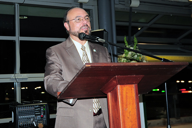 El rector del RUM, doctor Jorge Rivera Santos, destac&oacute; la importancia de llevar a cabo varias iniciativas para fortalecer la investigaci&oacute;n.<br>Carlos D&iacute;az/Prensa RUM