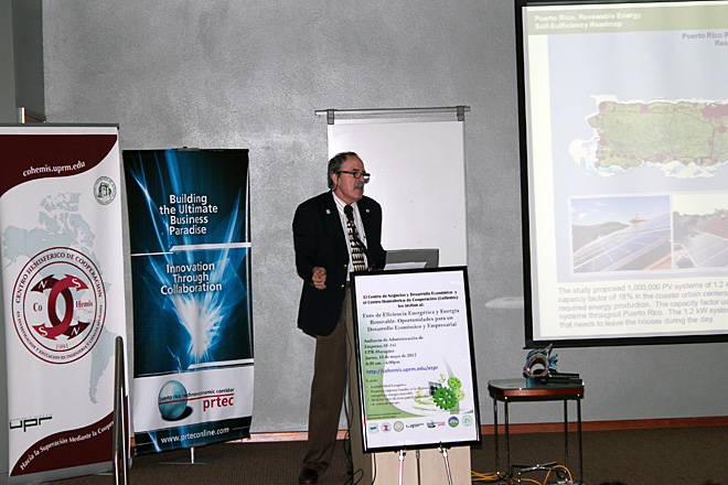Uno de los panelistas fue el Dr. Jos&eacute; Colucci, catedr&aacute;tico de Ingenier&iacute;a Qu&iacute;mica del RUM.<br>Suministrada