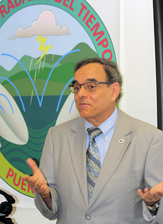 Bill Proenza destac&oacute; el trabajo colaborativo entre el RUM y el Servicio Nacional de Meteorolog&iacute;a.<br>Carlos D&iacute;az / Prensa RUM