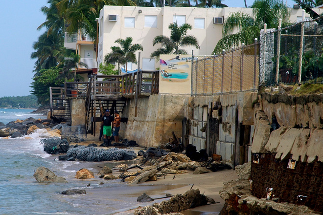 La costa de Rinc&oacute;n evidencia los efectos de la erosi&oacute;n y la actividad humana.<br>Foto Ruperto Chaparro