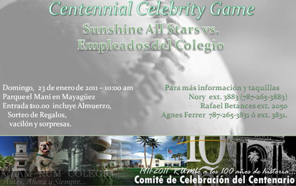 Poster Centennial Celebrity Game
