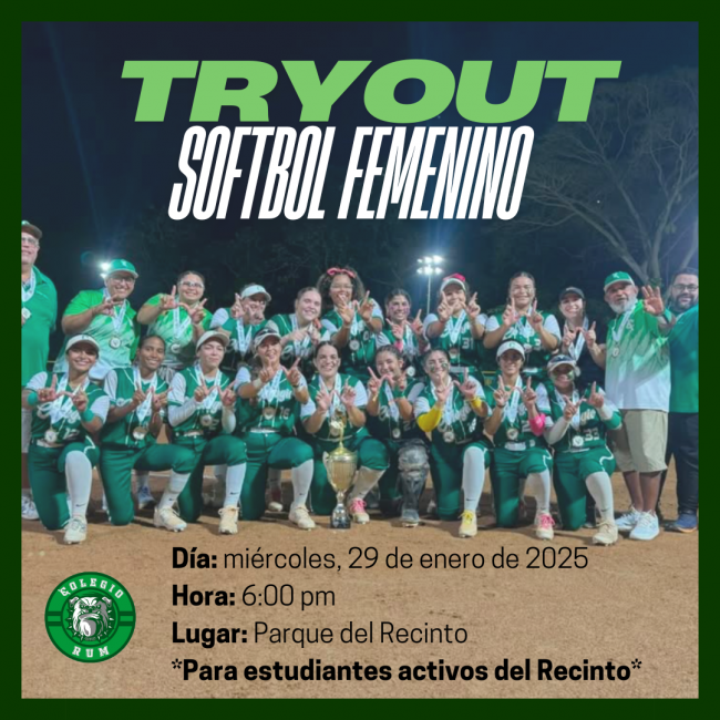tryout softball femenino 2025