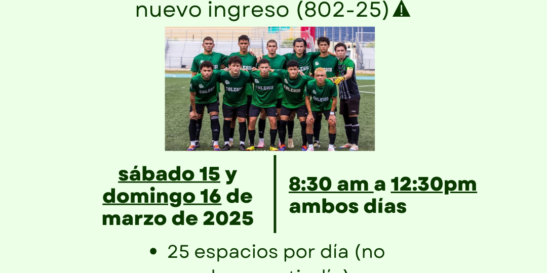 tryout nuevo ingreso 802-25
