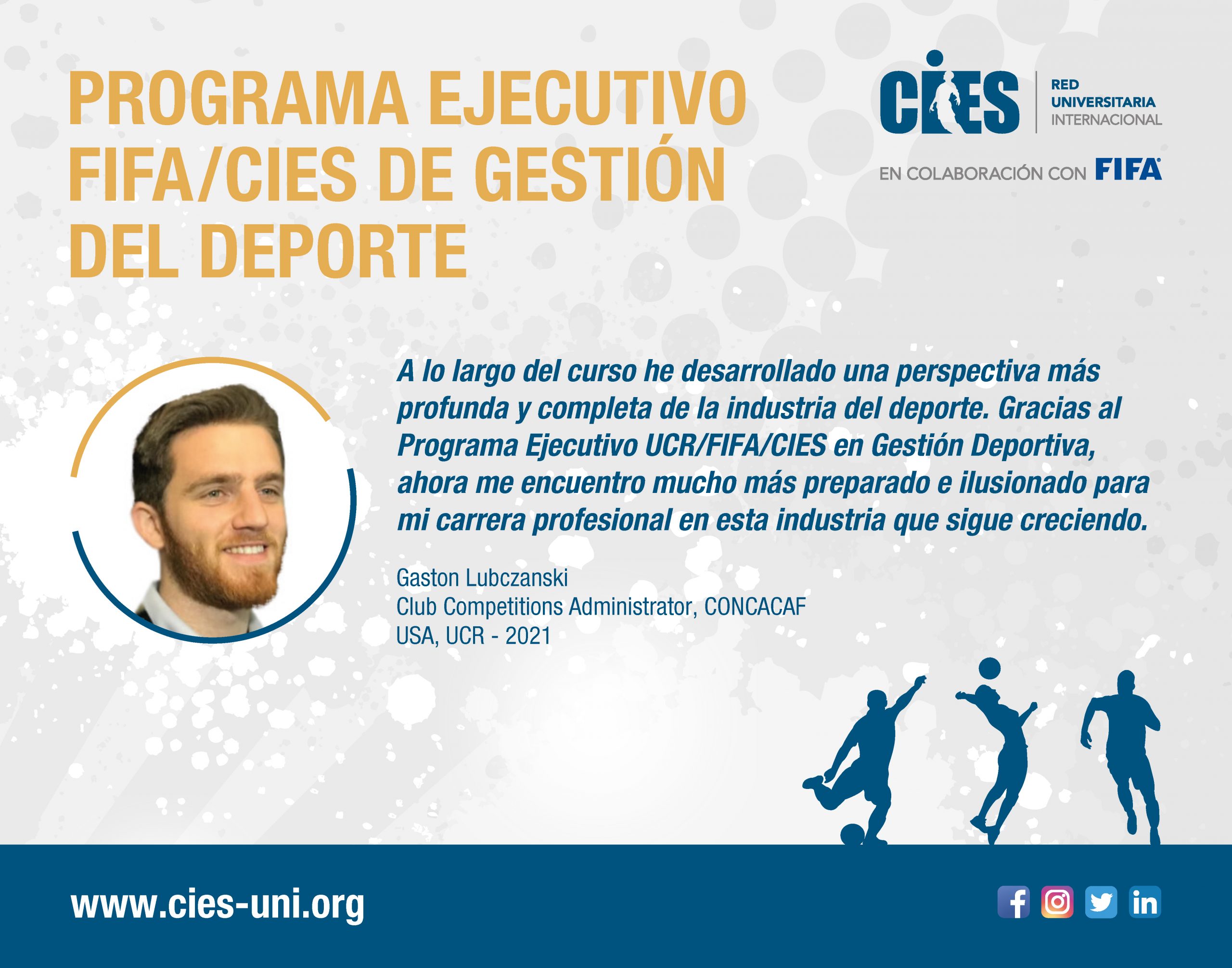 CostaRica_poster_temoignage_Lubczanski Gaston Lubczanski - Manejo en Deportes USA, UCR