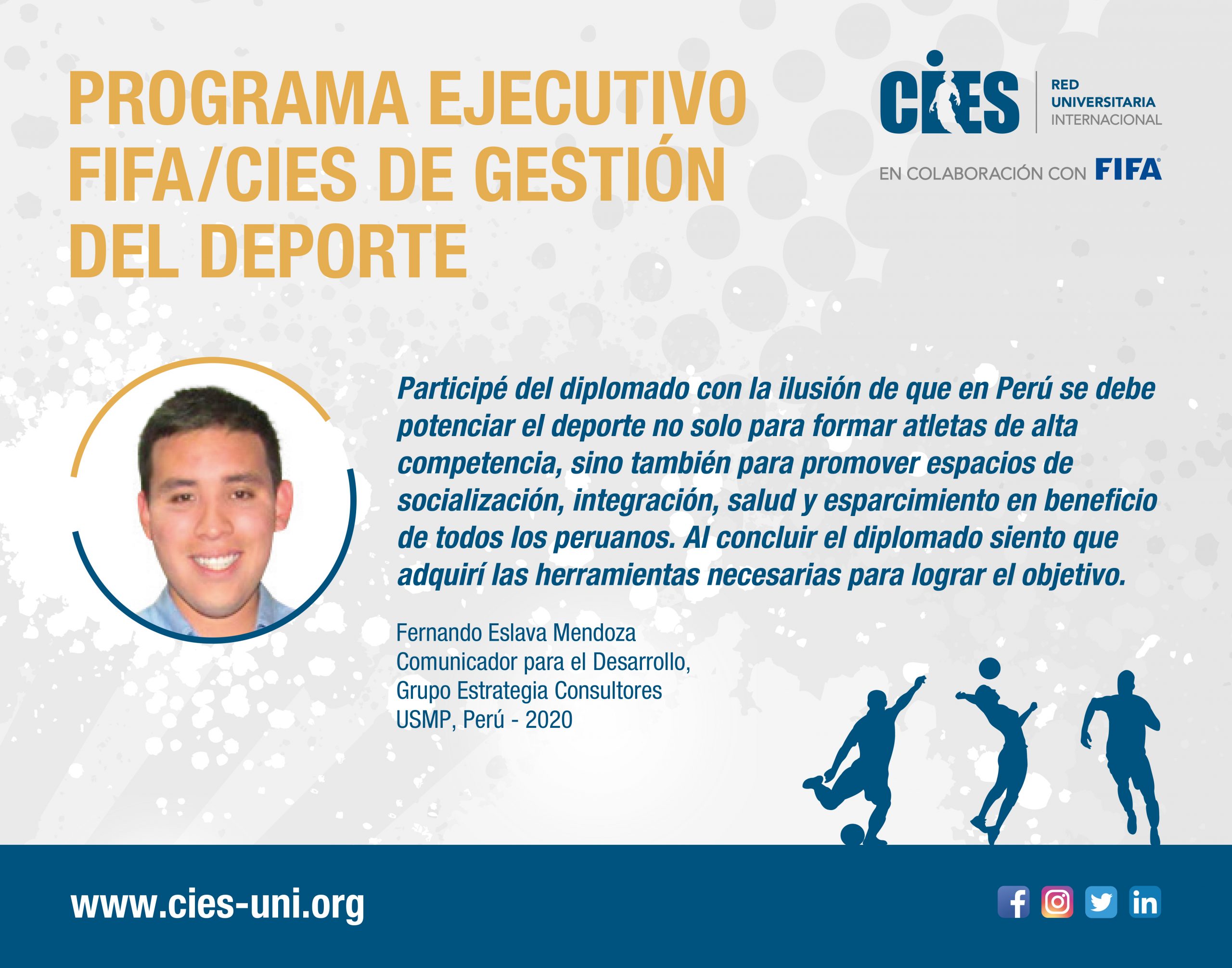 Perou_poster_temoignage_Mendoza Fernando Mendoza - Comunicador Grupo Estrategia Consultores Perú