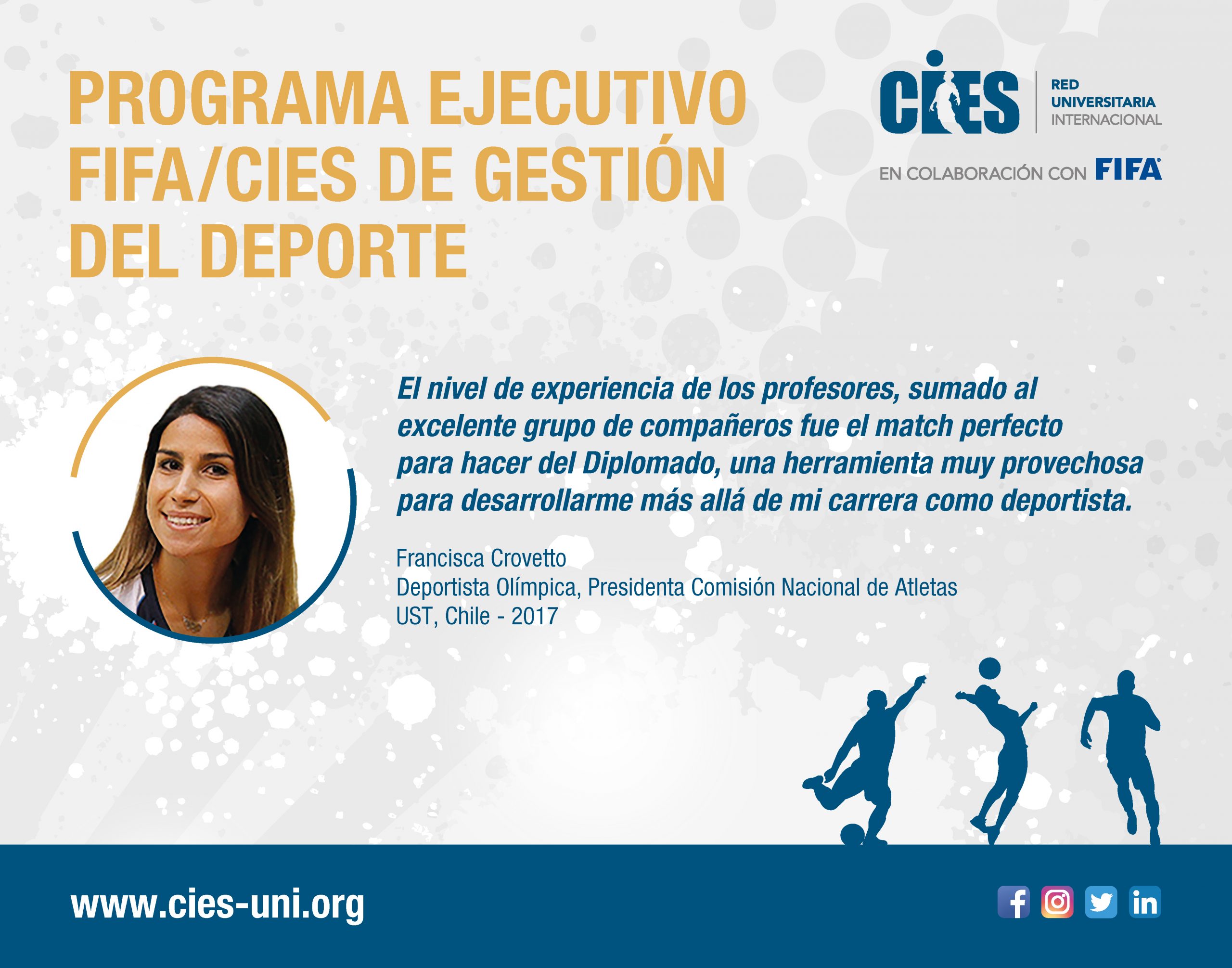 Chili_poster_temoignage_Crovetto Francisca Crovetto - Presidenta Comisión Nacional Atletas Chile