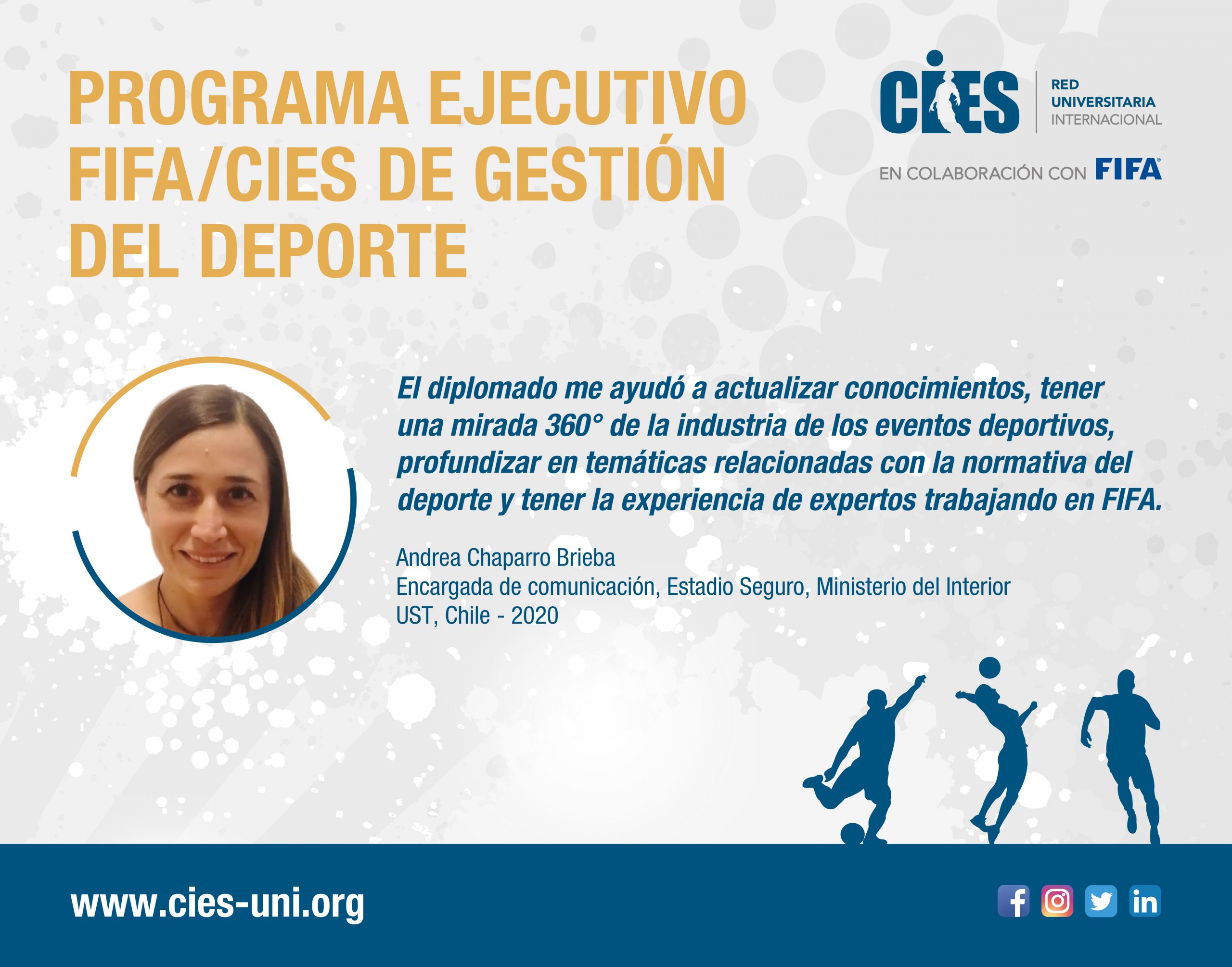 Chili_poster_temoignage_Brieba Andrea Chaparro Brieba - Manejo en Deportes Chile