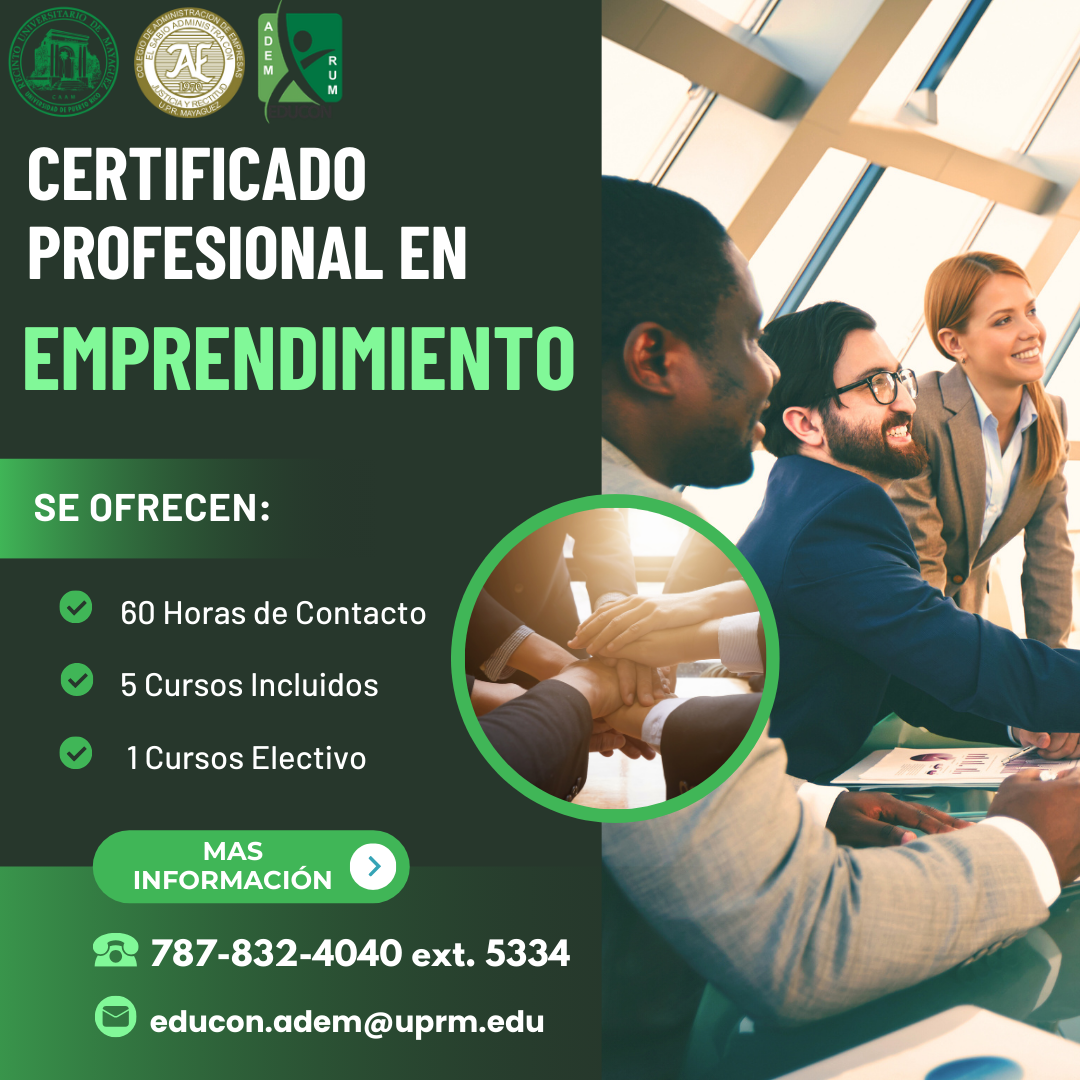 Certificado Profesional en Emprendimiento de EDUCON