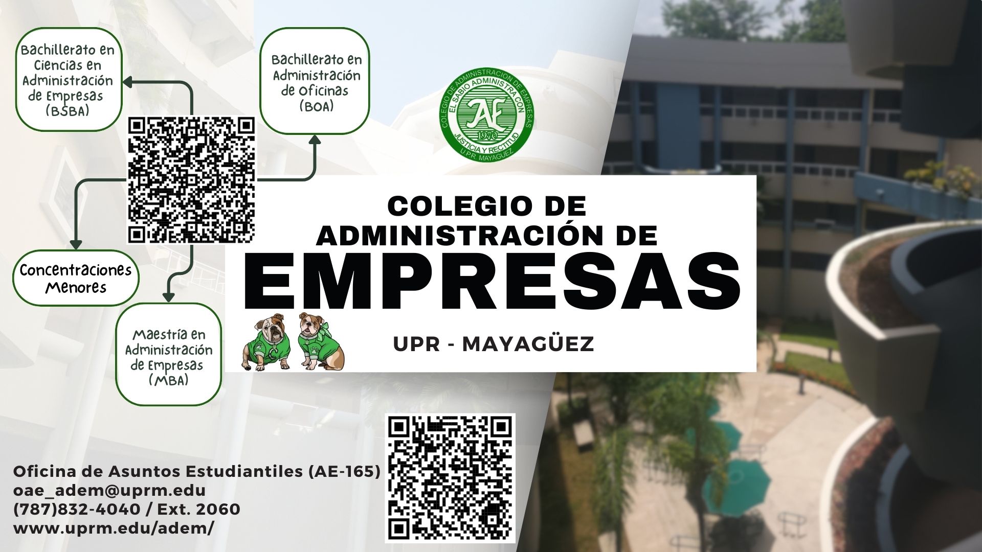 Códigos QR de Información Adicional (Bachillerato en ADEM y Oficina de Asuntos Estudiantiles)