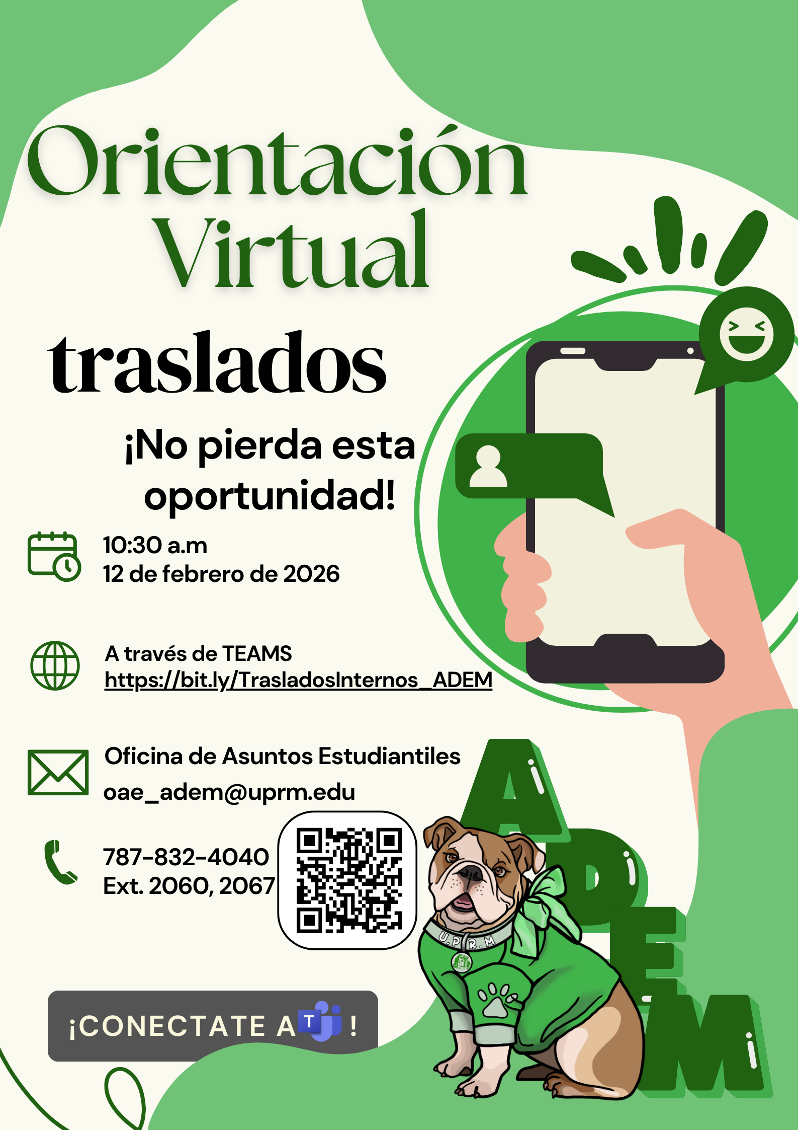 Información sobre la Orientación de los Requisitos para Traslados Internos