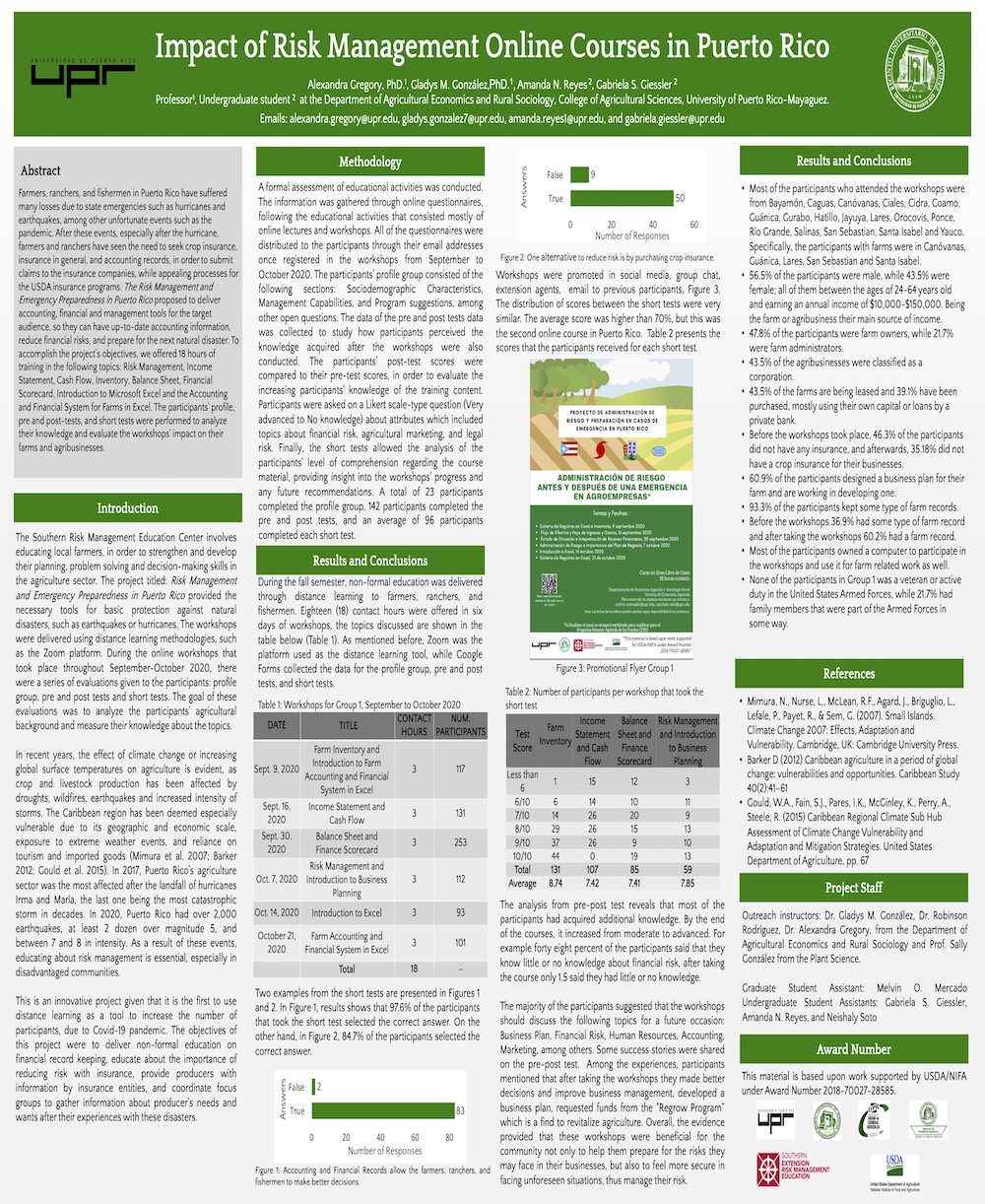 Impact of Risk Management Online Courses in Puerto Rico Poster Amanda and Gabriela march 18 am