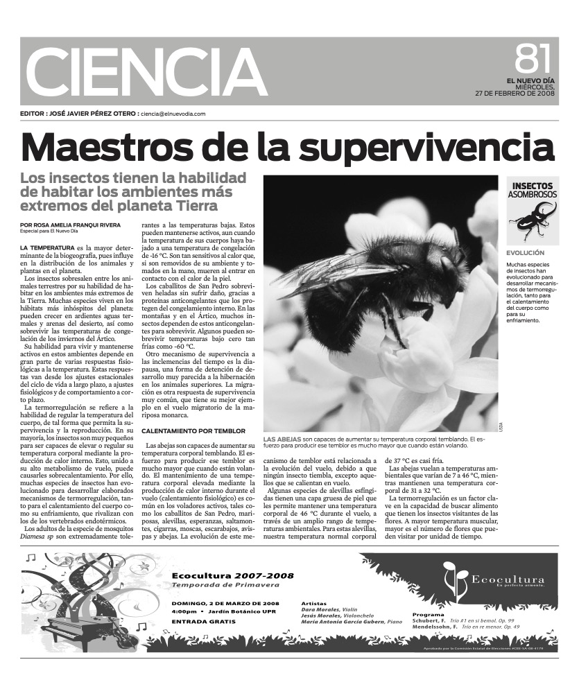 MAESTROS DE LA SUPERVIVENCIA