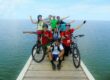 Participantes de Ride a Bike en el muelle el Dockey en Mayagüez.