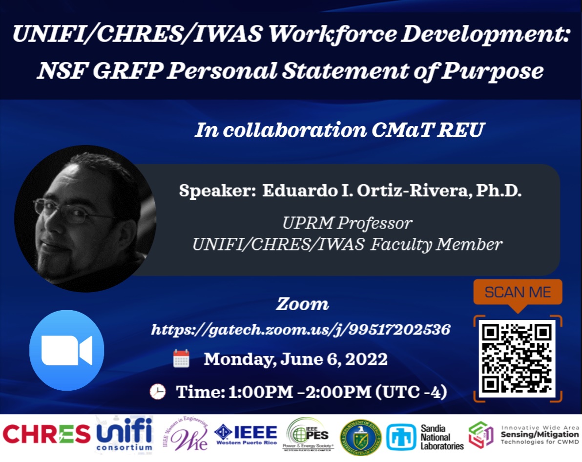 DHS ARI IWAS Webinar on NSF GRFP Personal Statement of Purpose Center