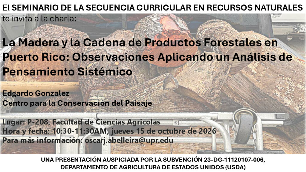 Seminario Recursos Naturales: Cadena Productos Forestales