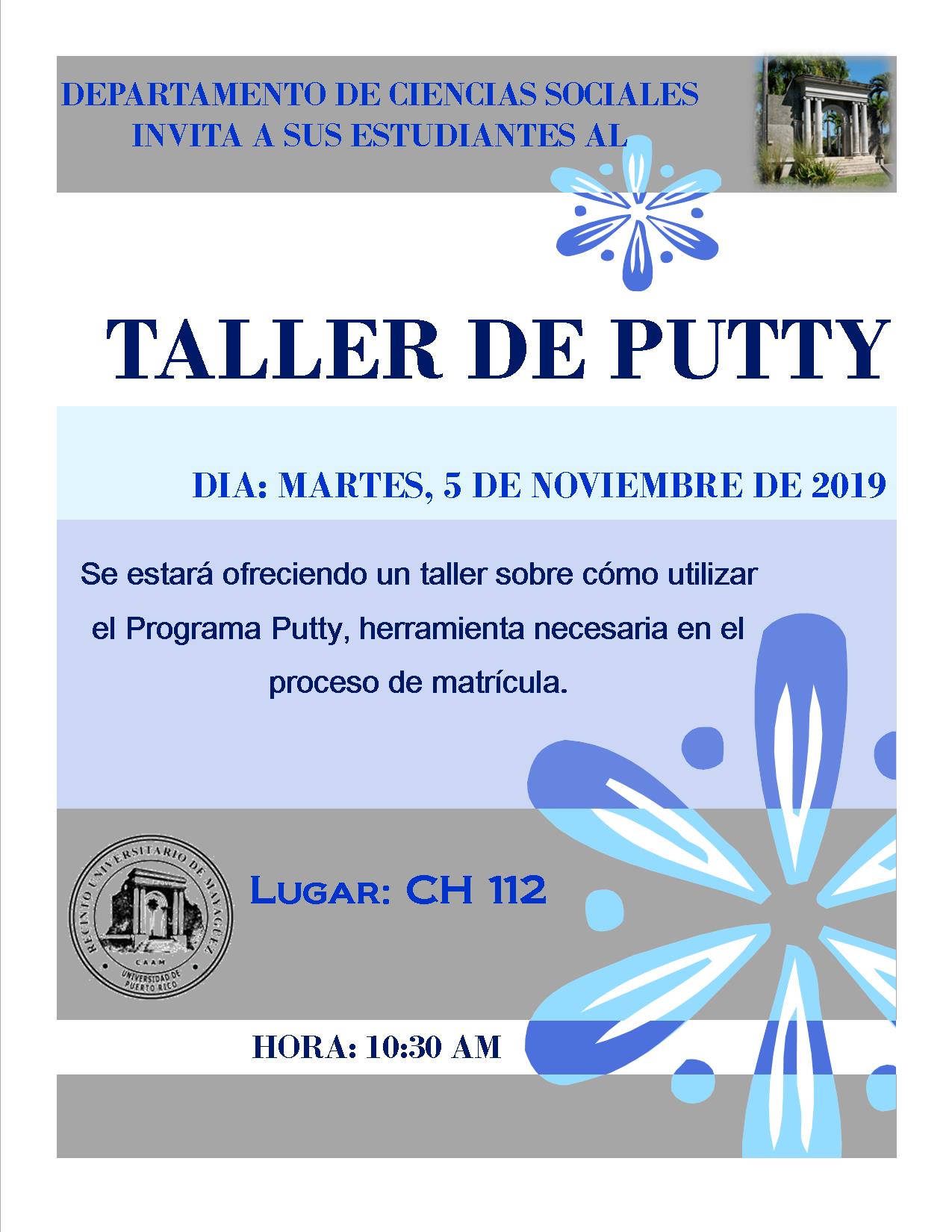 Promocion Taller de Putty
