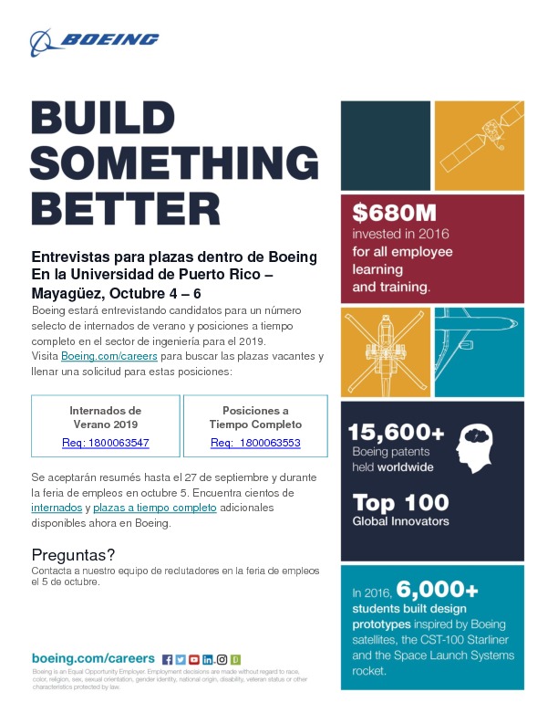 Boeing esta reclutando!