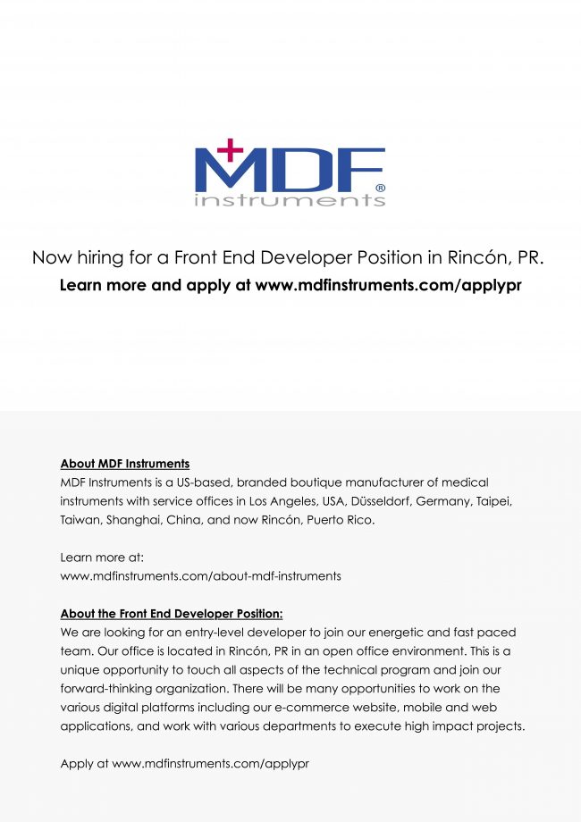 Flyer for MDF Instruments