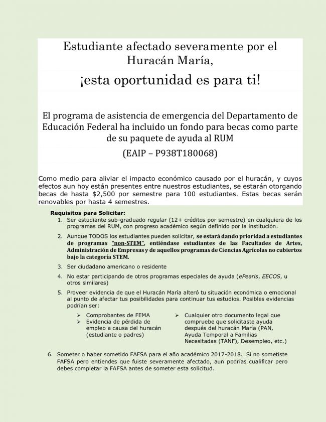 Anuncio Becas EAIP