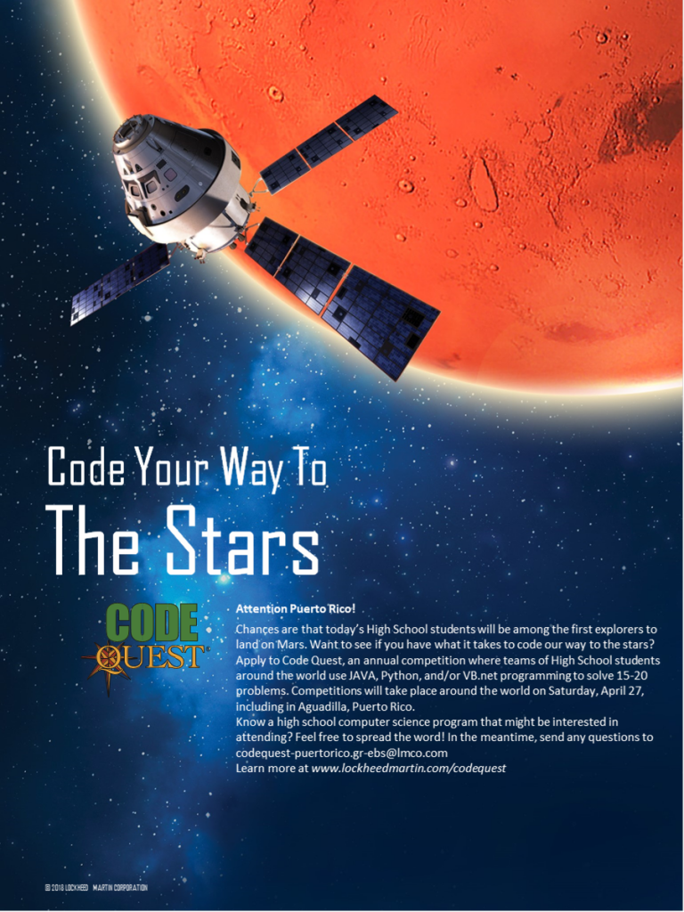 Lockheed Martin is hosting Code Quest 2019!