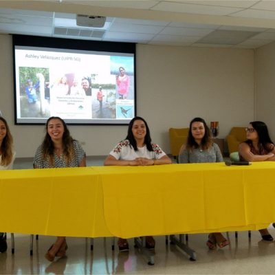 Student’s Panel- Summer Internships Experiences: Ashley Velázquez (IAUPR-SG), Paola Alvarez (UPR-M), Paola Badillo (UPR-Ag), Geralis Cartagena (PCUPR-P) and Maryvelisse Pellot (UPR-Ag).