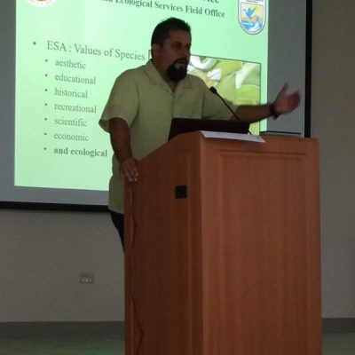 Mr. Omar Monsegur, Fish and Wildlife Biologist, offered the conference The Endangered Flora of Puerto Rico and the U.S. Virgin Islands.