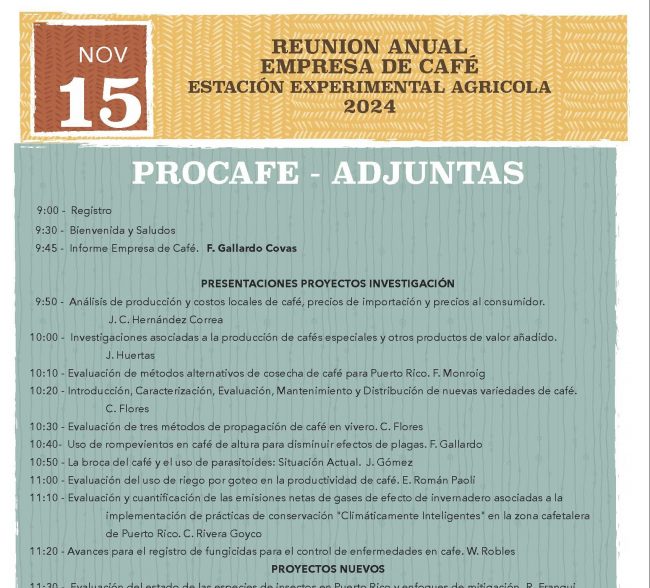 Agenda de Reunión Anual Empresa de Café 2024