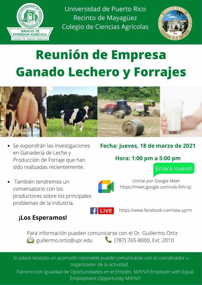 Universidad de Puerto Rico Recinto de Mayagüez Colegio de Ciencias Agrícolas