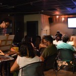 A view of the audience and artists during the Open Mic Night. EDSA collaborated with TACU and La Cueva de Tarzan to host an ”Open Mic Night” as part of La Cueva de Tarzan’s 9th Anniversary Celebration.