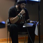 Student reading his personal works to the public at an open mic night. EDSA collaborated with TACU and La Cueva de Tarzan to host an ”Open Mic Night” as part of La Cueva de Tarzan’s 9th Anniversary Celebration.